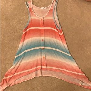 multicolored tank top- three fingers wide!